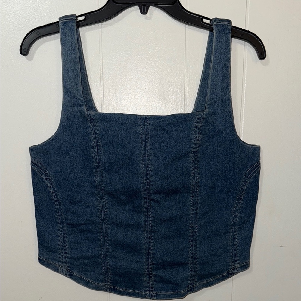 Maurices Blue Denim Tank Top